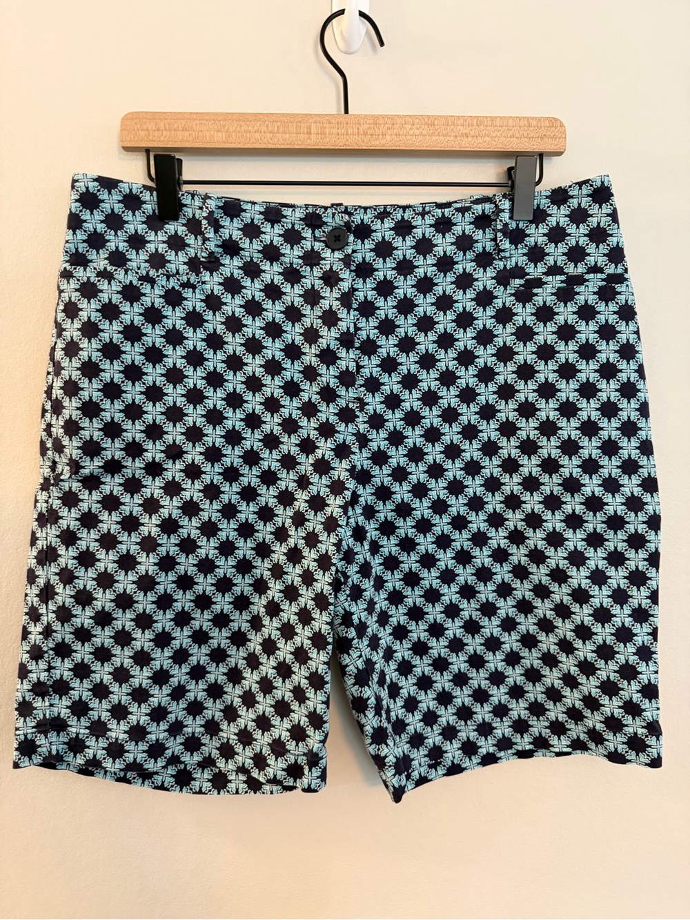 Talbots Blue Patterned Bermuda Shorts - 12P